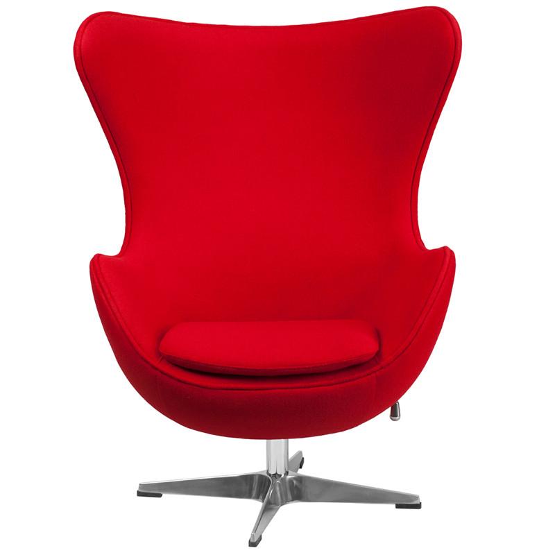 Flash Furniture Wool Fabric Egg Chair With Tilt-Lock Mechanism