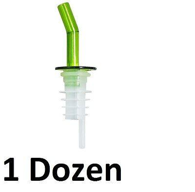 Winco PPW-NG Whiskey Free Flow Pourer, Green Spout, No Collar
