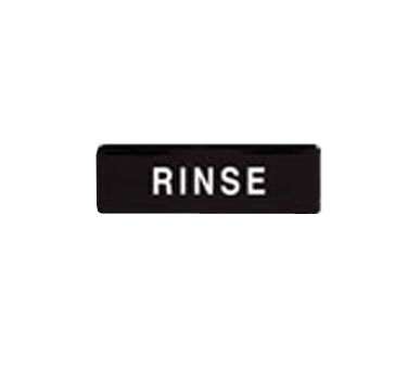 Winco SGN-327 Black 3" X 9" Information Sign with Symbol - Imprint "Rinse"