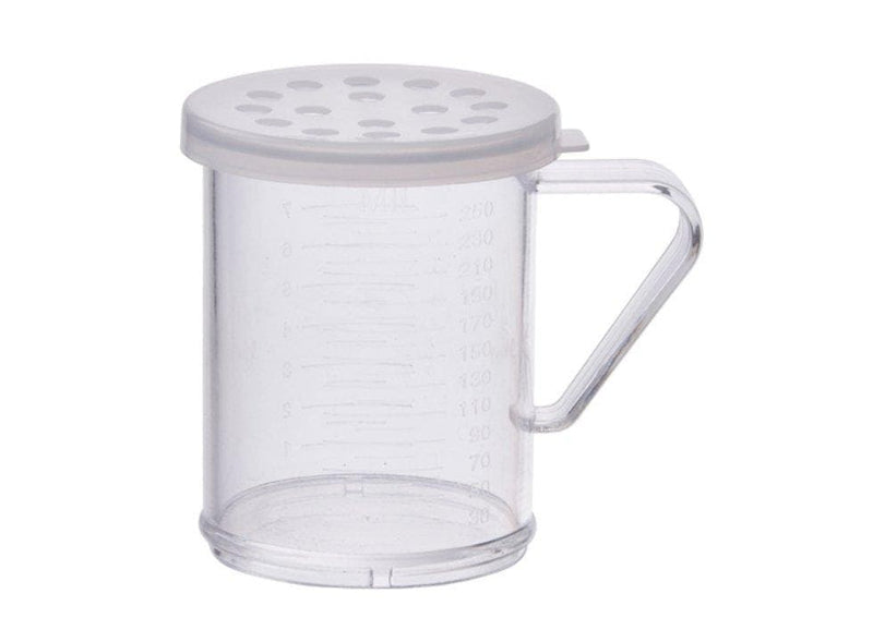 Winco 10 oz Dredge With Clear Snap-on Lid - Various Sizes