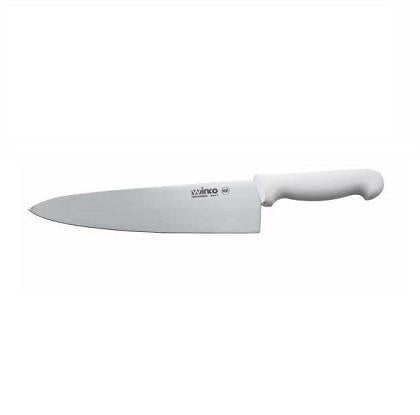 Winco KWH-7 10" Wide Cook's Knife with Easy Grip Plastic Handle