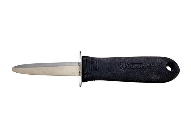 Winco 2 3/4" Blade Oyster/Clam Knife With Soft Grip Handle