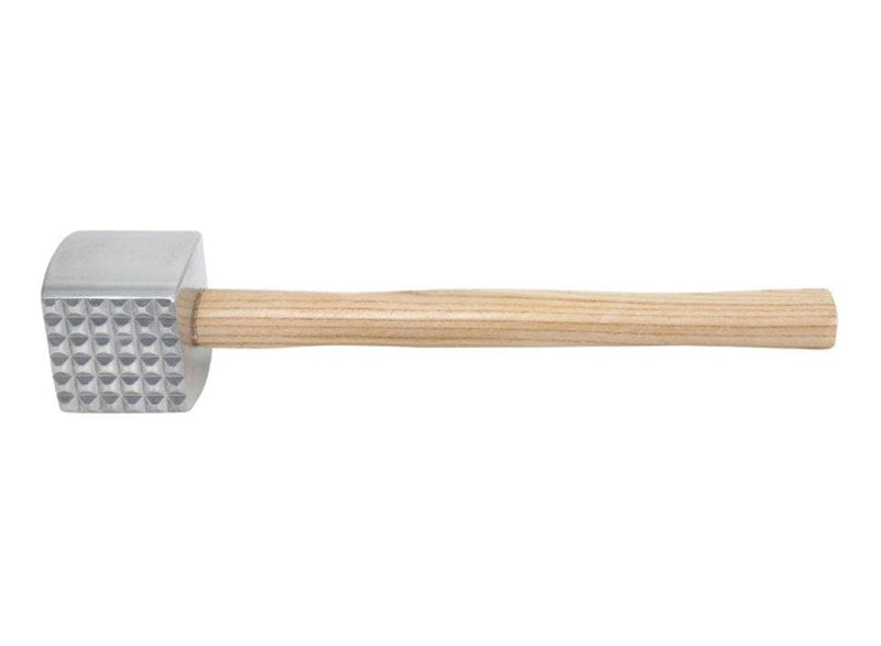 Winco 2-Sided Aluminum Meat Tenderizer With Wooden Handle