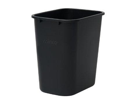 Winco 28 Qt Waste Basket - Black