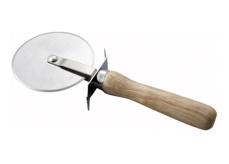 Winco 4" Pizza Cutter With Wooden Handle