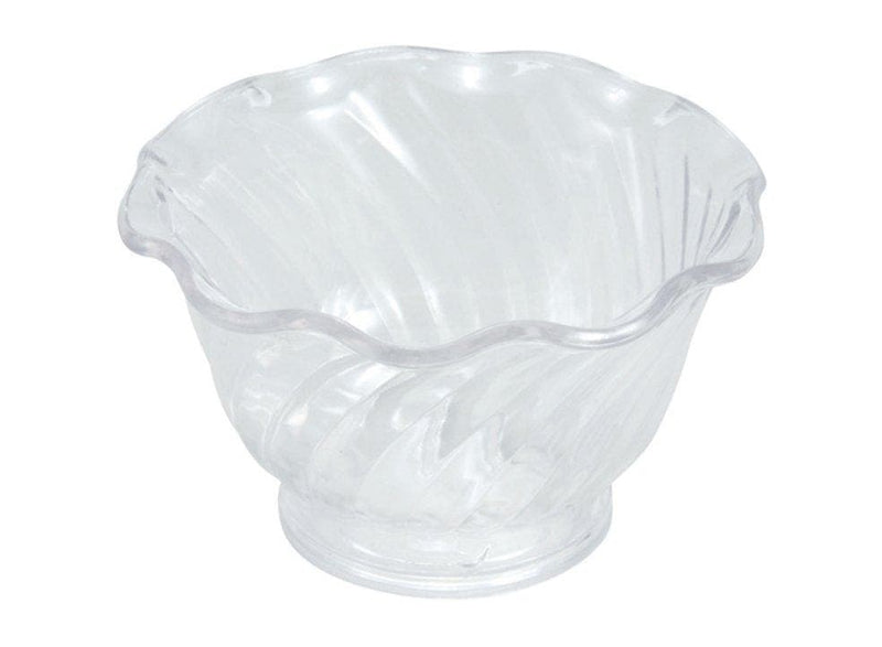 Winco 5 oz Clear Ice Cream Dish (Pack of 12)