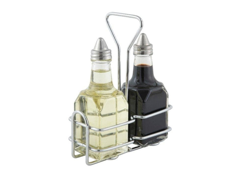 Winco 6 oz Oil/Vinegar Cruet Set