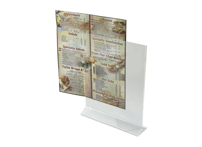 Winco Double-Sided Clear Acrylic Menu Stand