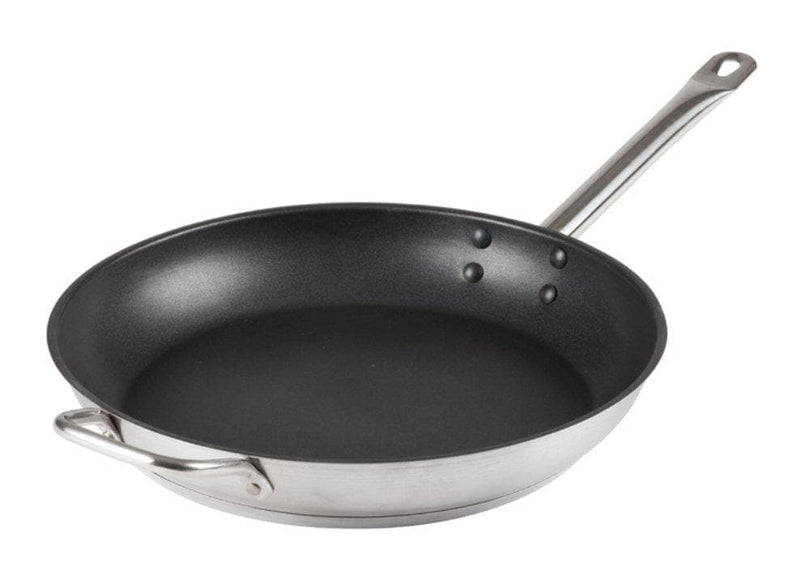 Winco Excalibur Stainless Steel Non Stick Fry Pan - Various Sizes