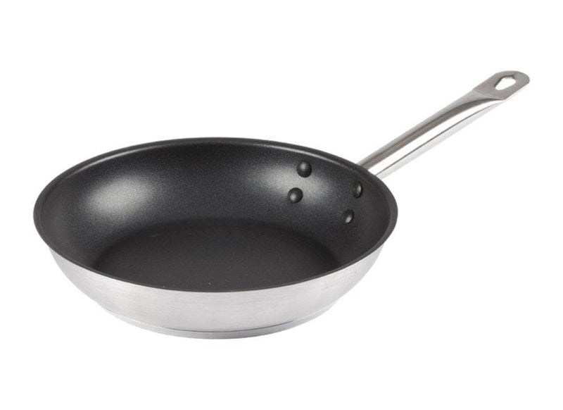 Winco Excalibur Stainless Steel Non Stick Fry Pan - Various Sizes
