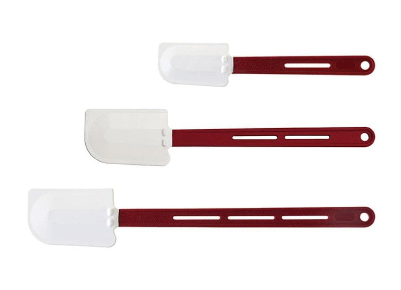Winco Flate Blade Heat Resistant Silicone Spatula Scraper - Various Sizes
