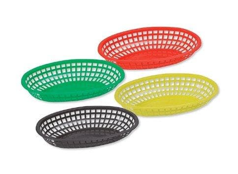 Winco Large Oval Fast Food Basket (Pack of 12)