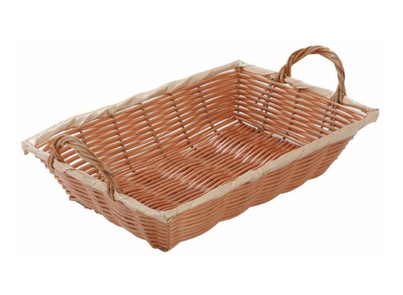 Winco Natural Woven Rectangle Basket With Handles - Various Sizes