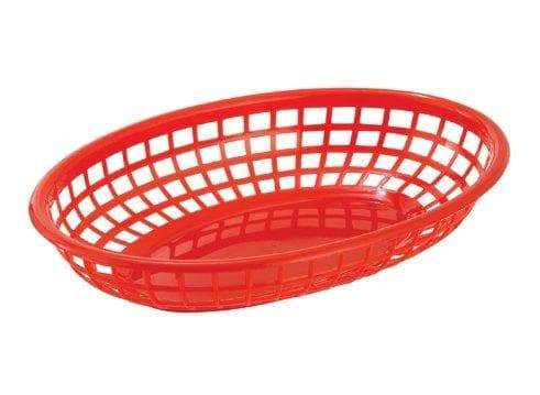 Winco Small Oval Fast Food Basket (Pack of 12) - Various Colours