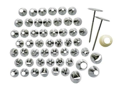 Winco Stainless Steel Cake Decorating Set - 52 Piece Set