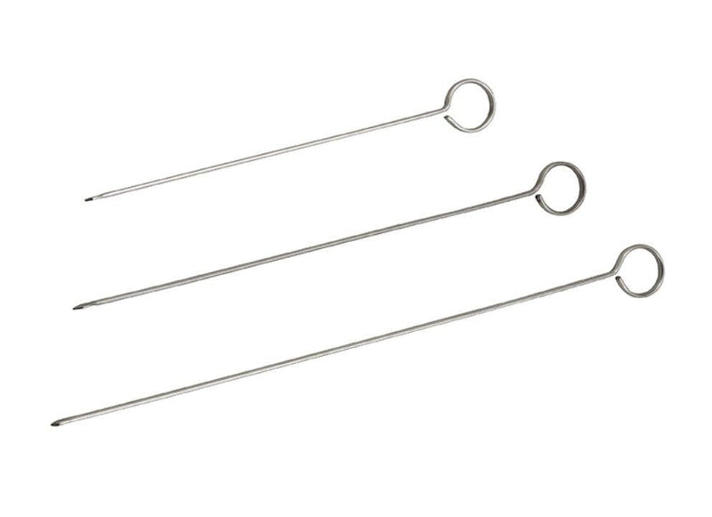 Winco Stainless Steel Oval Skewers (Pack of 12) - Various Sizes