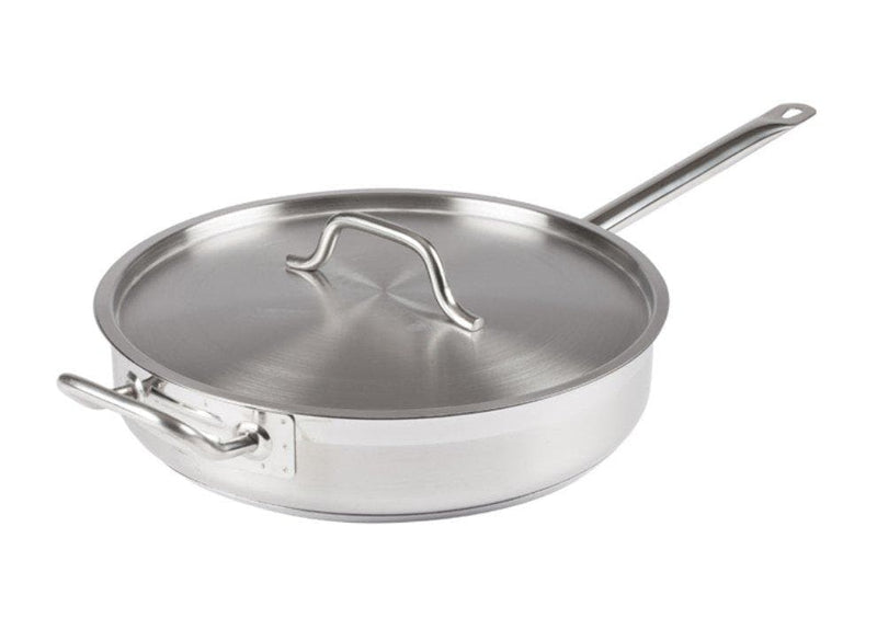 Winco Stainless Steel Sauté Pan With Cover - Various Sizes