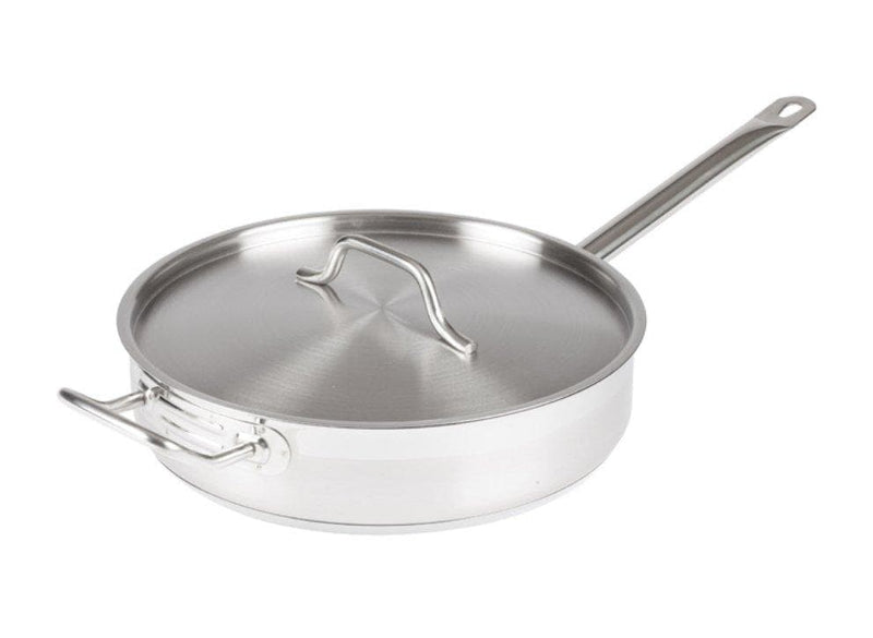 Winco Stainless Steel Sauté Pan With Cover - Various Sizes