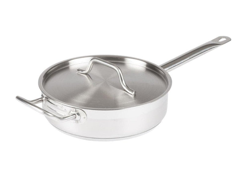 Winco Stainless Steel Sauté Pan With Cover - Various Sizes