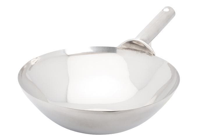 Winco Stainless Steel/Carbon Steel Chinese Wok - Various Sizes