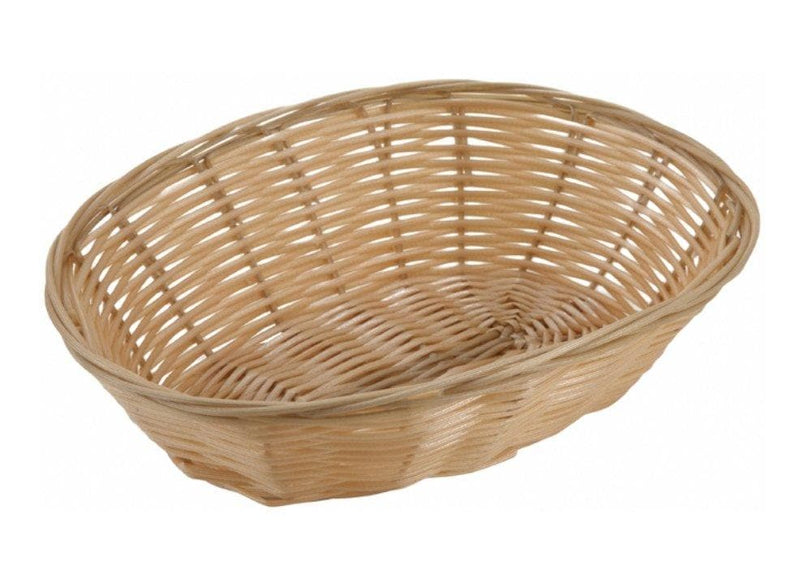 Winco Tan Poly Woven Baskets (Pack of 12) - Various Sizes