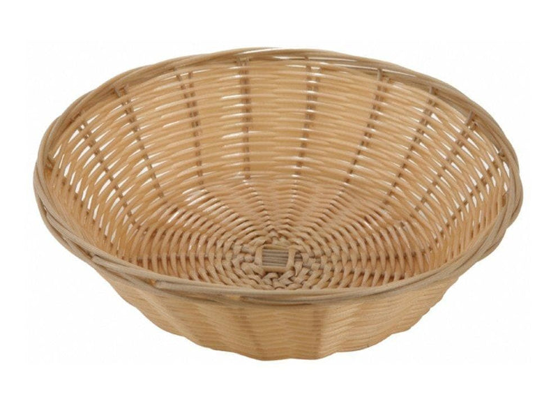 Winco Tan Poly Woven Baskets (Pack of 12) - Various Sizes