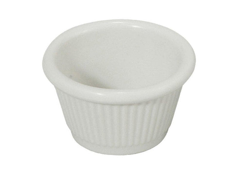 Winco White Fluted Ramekins (Pack of 12) - Various Sizes