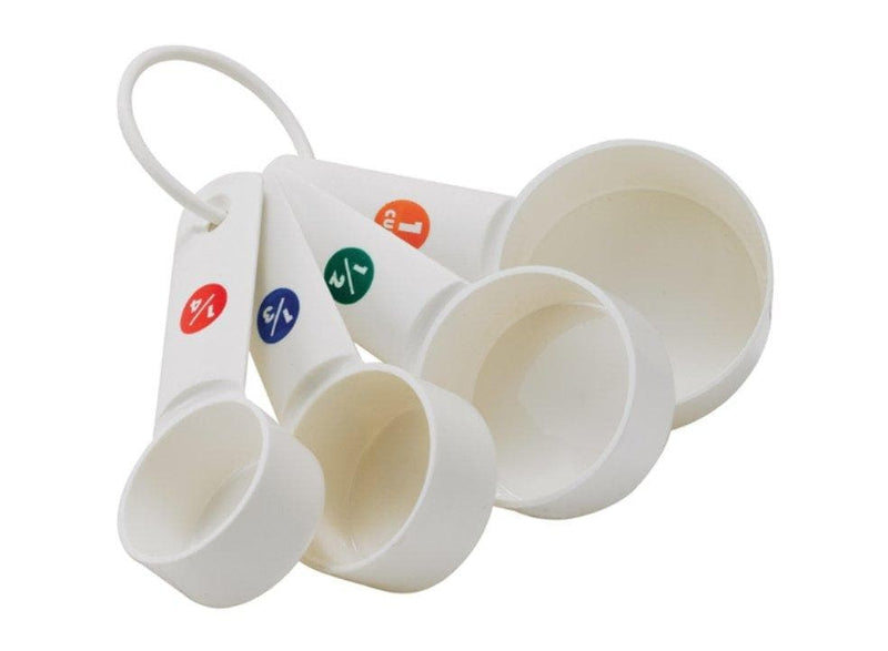 Winco White Plastic Measuring Cups (Set of 4)